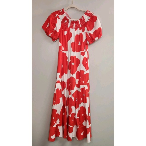 AND Dresses & Skirts - Crosby Mollie Burch Orange And White Gen Maxi Dress Poppy W/pockets Preppy *Read